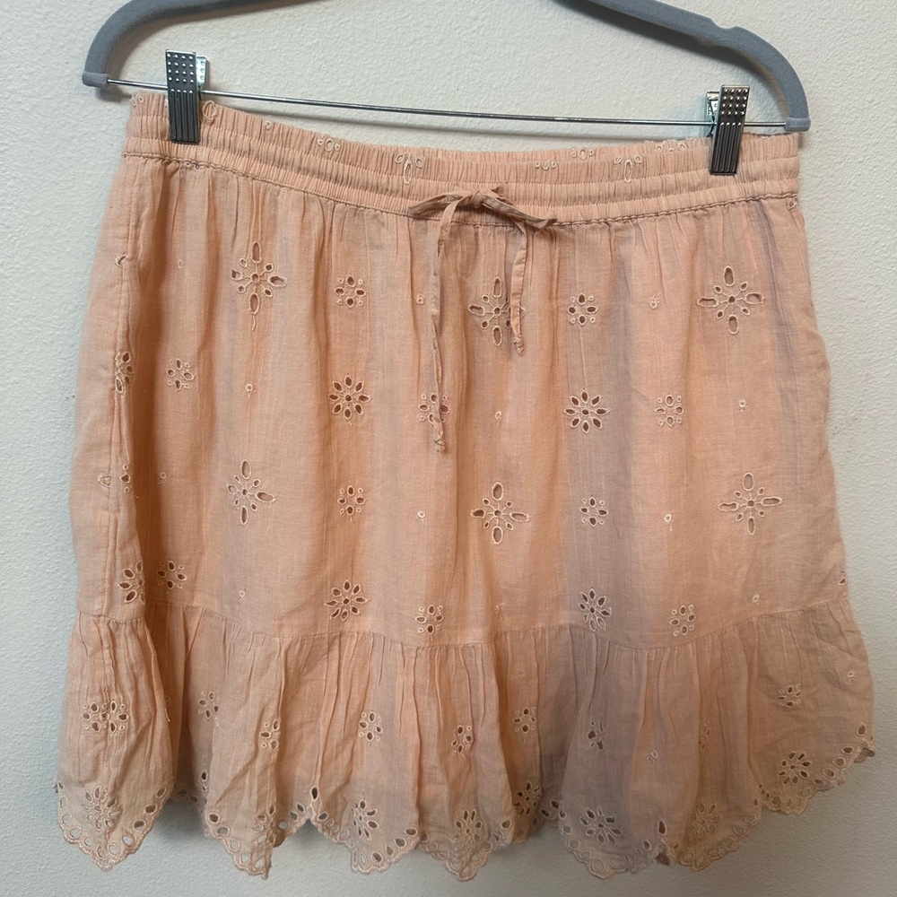 Aerie Peach Eyelet Women's Skirt SL